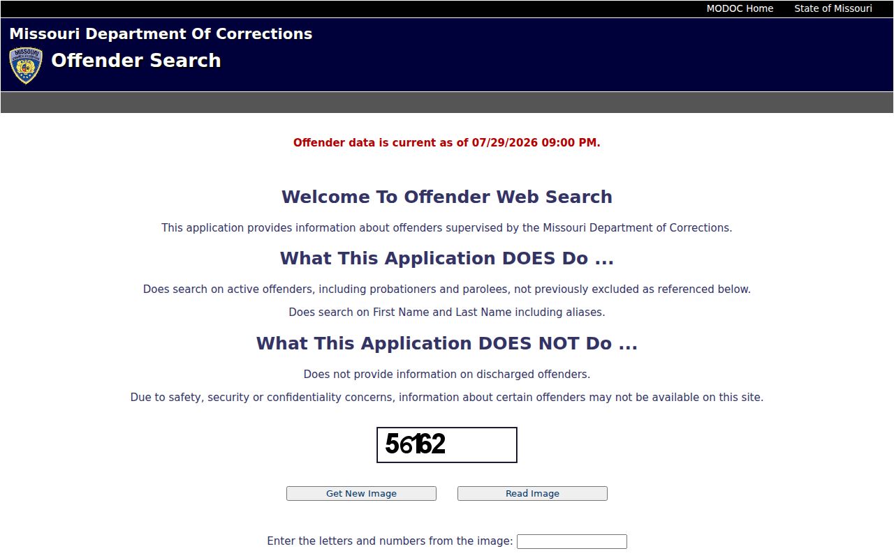 Clinton County criminal records MODOC offender search